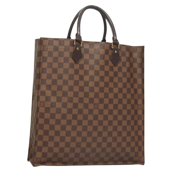 LOUIS VUITTON Damier Ebene Sac Plat Hand Bag N51140 LV Auth 118710 - Picture 1 of 16